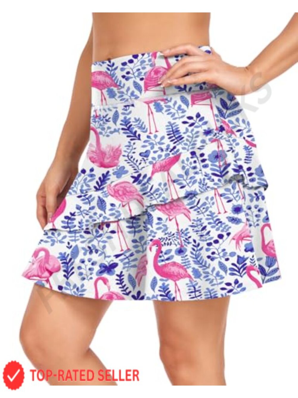 Women's Golf Skort Ruffle 17" Pleated Tennis Skirt Pickleball Pockets